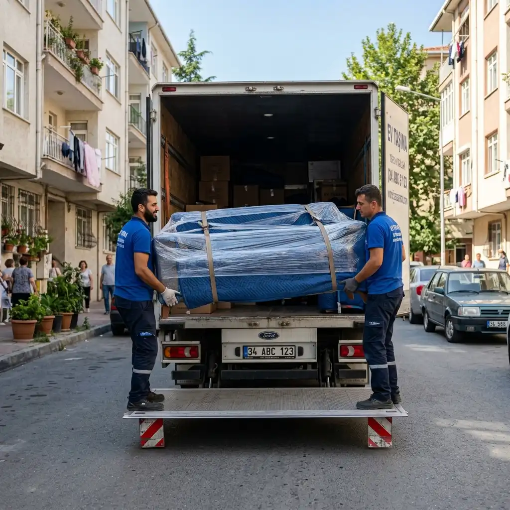 İzmir Evden Eve Nakliyat - Eşya yükleme çalışması
